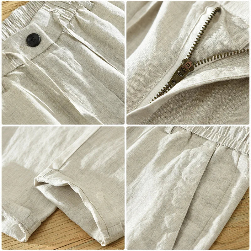 Men's Linen Trousers Elegio Verno